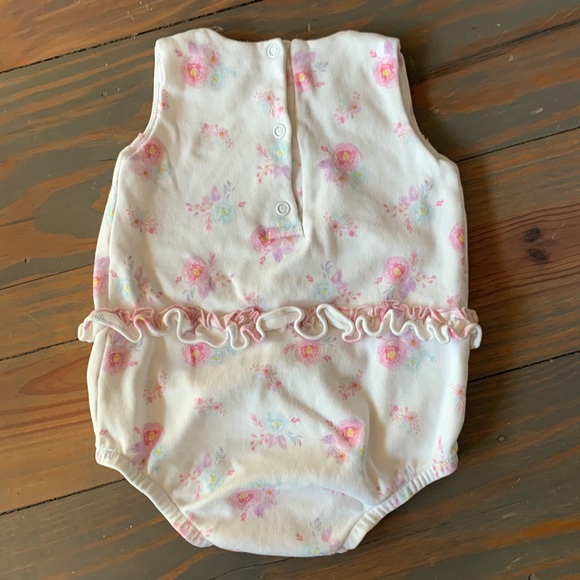 Floral Pima cotton bubble with ruffle bottom - Picture 2 of 3